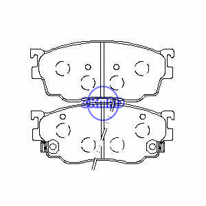 MAZDA 323 F 626 V ES PREMACY Protege Brake pad FMSI:7624-D755 OEM:CBY3-33-23Z FDB1557 TRW:GDB3253 WVA:23777 23778 23779, F755