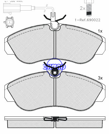CITROEN JUMPER FIAT DUCATO PEUGEOT BOXER brake pad FMSI:D1197-8317 OEM:4252.27 WVA:23603,F1197