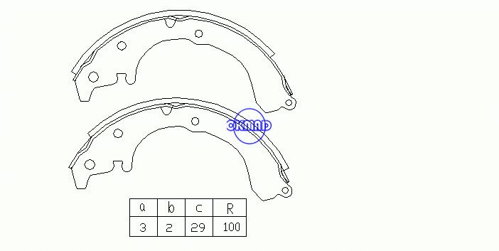 TOYOTA Corolla II Drum Brake shoes FMSI:8105-S530 OEM:04495-16060 FSB155 MK2289 GS8089, OK-BS282