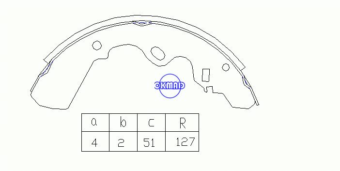 ISUZU MIDI Box Bus Van FARGO VAUXHALL MIDI II Bus Drum Brake shoes FMSI:1360-S510 OEM: 8-94104-258-1 FSB211 MK4431 GS6204, OK-BS288