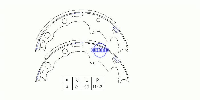 CHRYSLER VOYAGERGRAND VOYAGER DODGE CARAVAN JEEP CHEROKEE WRANGLER I II Drum Brake shoes FMSI:2168T-S538 OEM:4423606 FSB466 GS8413, OK-BS295R
