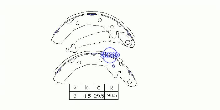 CHEVROLET (SGMW) SPARK DAEWOO MATIZDrum Brake shoes FMSI:1666-S995 OEM:96268686 FSB566 K11169 GS8646, OK-BS298