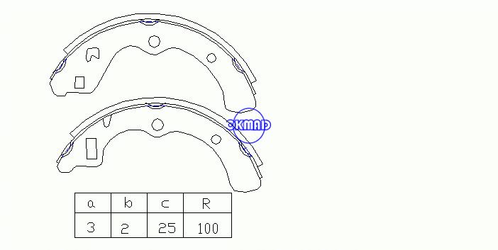 HONDA CIVIC II Estate PRELUDE I Coupe QUINTET Drum Brake shoes FMSI:1348-S579 OEM:43153-SA3-003 MK5514 FSB161 GS8194, OK-BS301