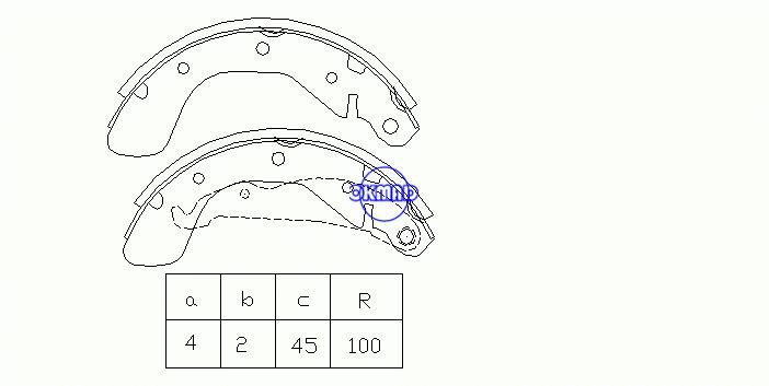 OPEL VECTRA A Hatchback Drum Brake shoes FMSI:1508-S740 OEM:1605953 FSB335 GS8543, OK-BS305