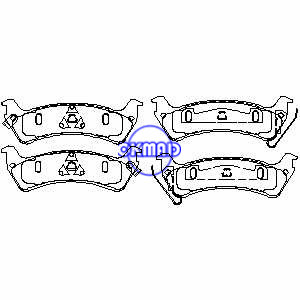 JEEP Grand Cherokee Limited Brake pad FMSI:7502-D713 7502A-D666 OEM:4796344 WVA:24506, F713