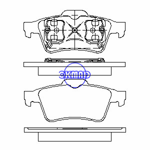 CITROEN C5 FORD FOCUS JAGUAR XJ MAZDA 3 NISSAN PRIMERA OPEL VECTRA RENAULT LAGUNA SAAB 9-3 VOLVO S40 V50 Brake pad FMSI:7874-D973 7957-D973 8248-D973 8248-D1095 OEM:44060-AV725 BPYK-26-48ZA C2Y3-26-48