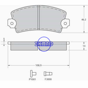 RENAULT R15 16 Brake pad FMSI:786-D49 7033-D49 OEM:6000039184 FDB361 TRW:GDB148 WVA:20494 20495, FF361