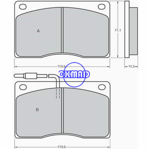 RENAULT MASTER I Box Bus PlatformChassis Brake pad OEM:7701203071 FDB805 GDB443 WVA:20380 21110, FF805