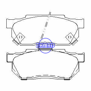 HONDA Civic CRX Mk HF Si Insight Prelude Wagovan Brake pad FMSI:7162-D256 OEM:45022-SB0-505 FDB585 TRW:GDB325 WVA:20193 20194 20959 21678, F256