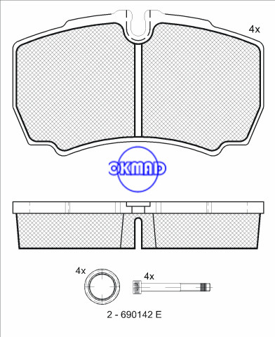IVECO DAILY III IV V Box BodyEstate Dumptruck PlatformChassis Brake pad OEM:42470841 FDB1405 FDB4140 GDB1535 WVA:29123, FF1405