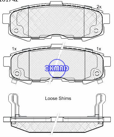 MAZDA MPV II brake pad FMSI:D1073-7978 OEM:LEY4-26-43Z WVA:24215,F1073
