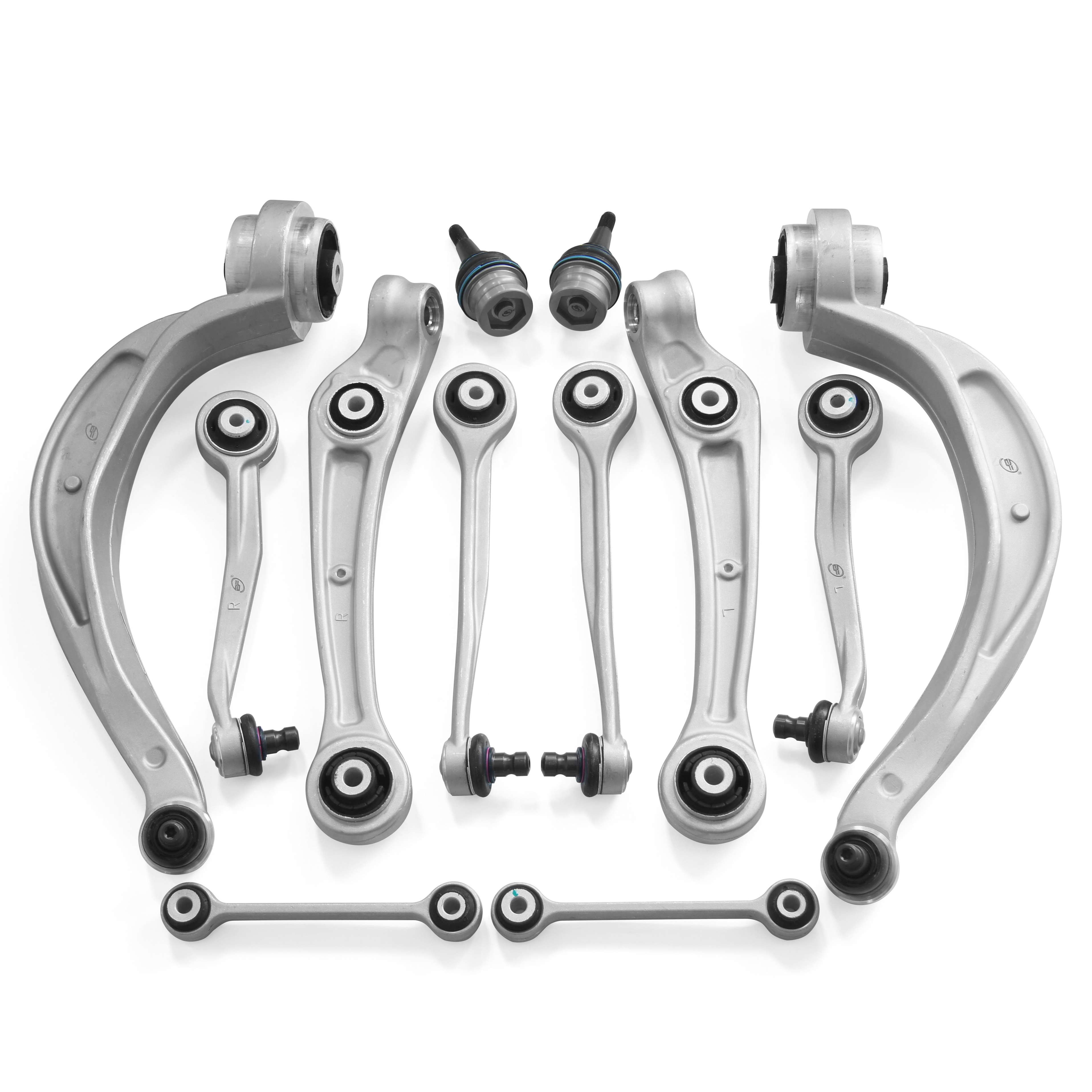 Hot sale 12 PCS Suspension front upper Arm set Stabilizer link Ball Joint Control arms Sets for Audi A4 A5 A6 A7 A8 D4 Q5 Hot sale 12 PCS Suspension front upper Arm set Stabilizer link Ball Joint Control arms Sets for Audi A4 A5 A6 A7 A8 D4 Q5