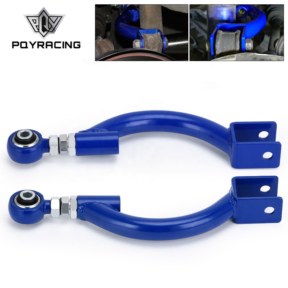 TRACTION ROD BLUE FOR 95-98 240SX S14 S15 R33 REAR ADJUSTABLE CAMBER CONTROL ARM KIT SUSPENSION PQY9817