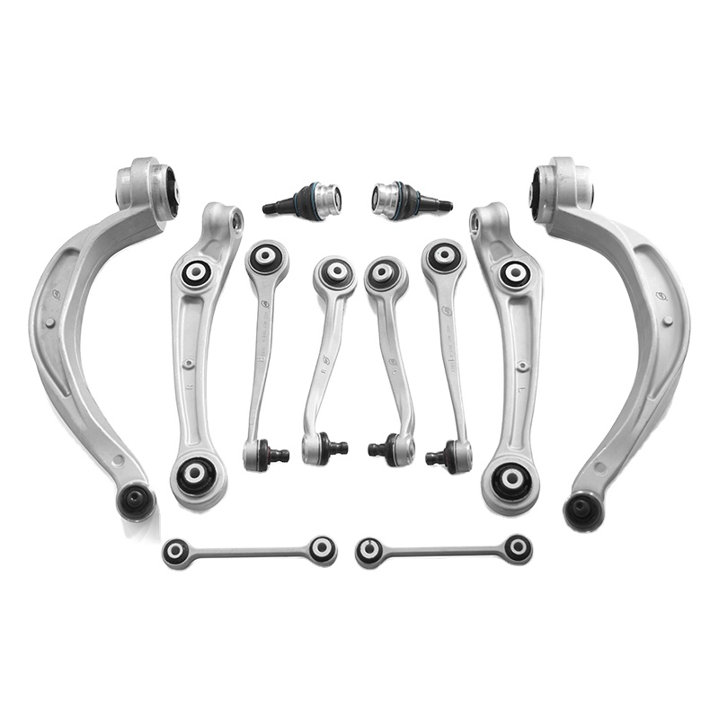 12 PCS Car Suspension control arm system front upper Control Arm Kit for audi a4 b8 A6 B9 C6 A8  8K0407505F