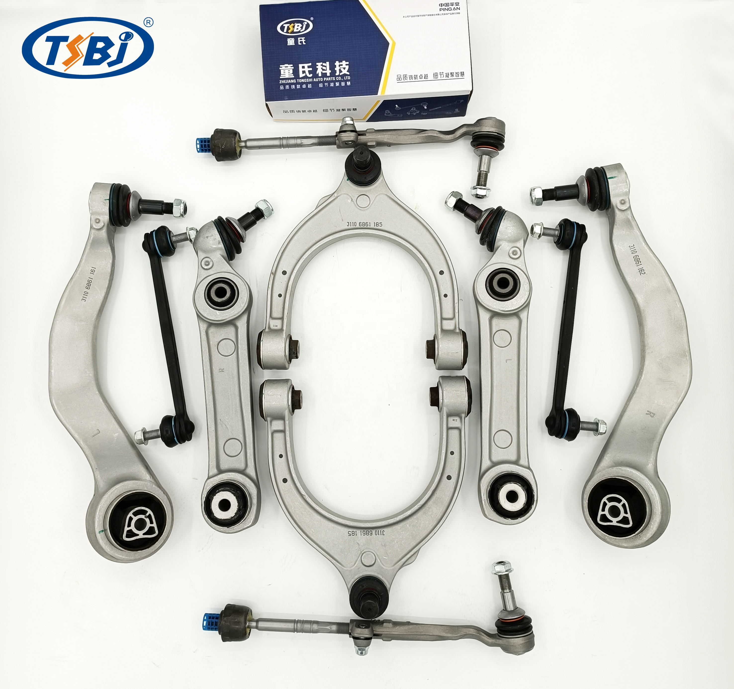 Venda quente por atacado de fábrica conjunto completo de peças de chassis de automóveis como braço de controle estabilizador link tirante para bmw série 5 g38